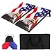 Solid Wood Cornhole Set - Includes Two 4' x 2' Regulation Size Wooden Cornhole Boards, 8 Corn Hole Bean Bag Toss, Corn Holes Outdoor Games Set for Adults and Family, Eagle Style