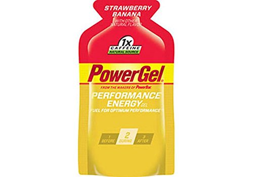 PowerBar PowerGel, Strawberry Banana, 1x Caffeine, 1.44-Ounce Packets (Pack of 24) - //coolthings.us