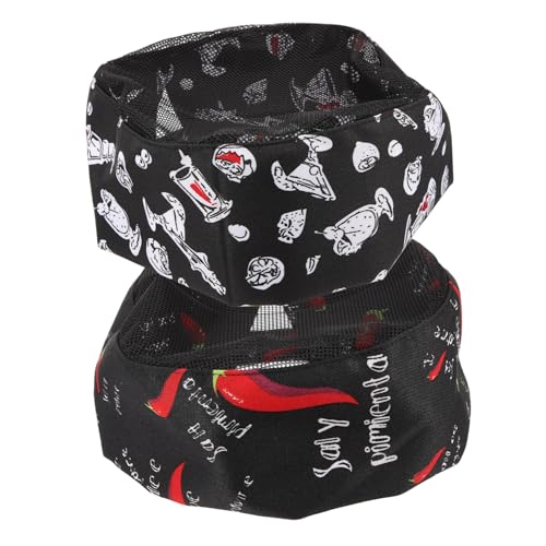 OATIPHO 2piezas Gorro De Chef Transpirable De De Gorro De Cocina Unisex para Restaurantes y Catering para Cocineros y Personal De Servicio