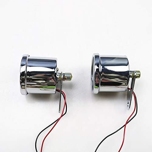 Chrome LED Motorcycle Tachometer Gauge + Odometer Speedometer for Honda Kawasaki Suzuki Yamaha Cruiser Chopper Vintage Retro Custom