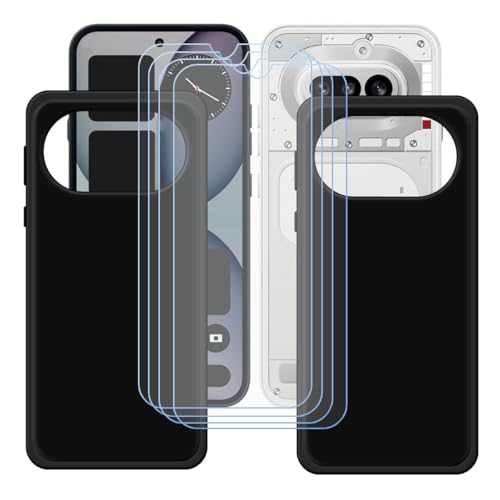 CongJiaLingXi�P�[�X �K�p���� Nothing Phone 4a (6.78") + [4��]�����K���X�X�N���[���ی�t�B���� �A[2��] ���ȃ\�t�g�V���R���P�[�X�ی�TPU�J�o�[�̃P�[�X�J�o�[