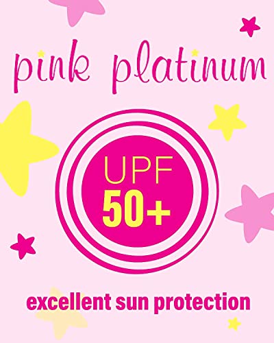 Pink Platinum Girls' Rash Guard Shirt - 2 Pack Upf 50+ Long Sleeve Quick Dry Swim Shirt (Size: 4-16), Size 14-16, Cotton Candy/White #TOP6
