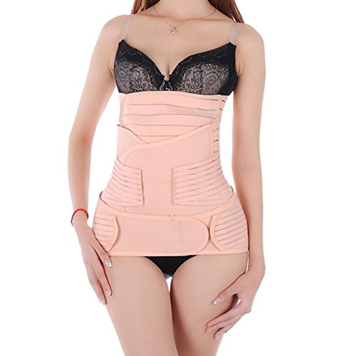 Postpartum Belly Wrap,3 in 1 Belly Bandit Post Pregnancy Tummy Wrap Belly Wrap Postnatal Recoery Support Girdle Belly/Waist/Pelvis Belt Sharper for Women and Maternity,L