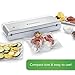 FoodSaver Compact Vacuum Sealer Machine with Airtight Bags and Roll - Ideal for Sous Vide and Airtight Food Storage, White