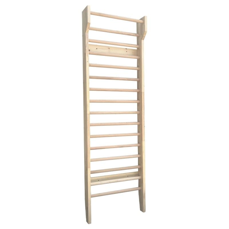 VIOK SPORT Espaldera de Madera 195 × 80 cm – Barras Suecas para Estiramientos, Fuerza y Rehabilitación – Madera Maciza con 11 Peldaños – Montaje en Pared – Uso Doméstico y Profesional