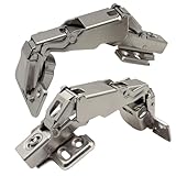 Bisagras para puertas de armario sin marco de 180 grados, bisagra de 180 grados/2 piezas