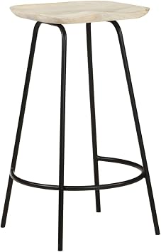 SKM Bar Stools 2 pcs Solid Mango Wood-0647