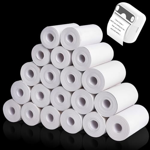 YSDMY Mini Printer Paper 20 Rolls Thermal Paper for Children 57 x 25 mm Thermal Printer Paper，Refill Print Paper Till Roll（Non-Stick）