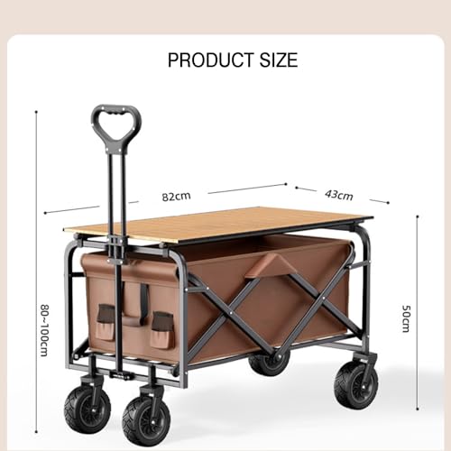 Carrito de camping plegable para transportar tus compras y equipos con comodidad 3