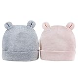 Der Hut hat zwei kleine Ohren, und das Baby wird es lieben.