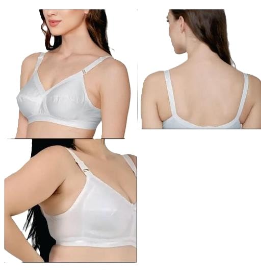 Trendy Cotton Bra with Wide Straps | Non-Padded, Non-Wired Comfort Bra for Heavy Bust | Daily Use-image-49