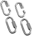 Acrux7 Heavy Duty Locking Carabiner Clip for Rock Climbing, 4 Pack Stainless Steel Carabiners, Hexagon Stud Connector & Deep Thread for Heavy Duty Climbing Hook, Strongly Stamping