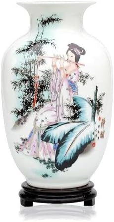 Small Vintage Ceramic Vase,Chinese Beauty Pattern Vase,Jing Dezhen Ceramic Vase,Ideal Decoration For Home, Wedding,Party