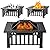 Panovue Multifunctional Fire Pit Table 32 inch Square Metal Firepit Stove Backyard Patio Garden Fireplace for Camping, Outdoor Heating, Bonfire and Picnic