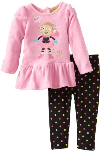 Watch Me Grow! by Sesame Street Baby Girls' 2 Piece Monkey Dress And Legging