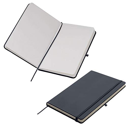 Notizbuch / DIN A5 / 160 S. / blanko / samtweiches PU Hardcover / Farbe: schwarz Cover