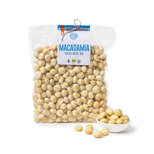 Noix de macadamia Jumbo bio aromatiques de qualité supérieure issues du commerce équitable - 1 kg - 1 kg - Écologiques et équitables - Noix de macadamias...