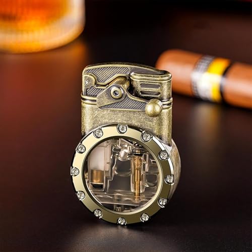 Encendedor Doble Llama Vintage Bronce miniatura 3