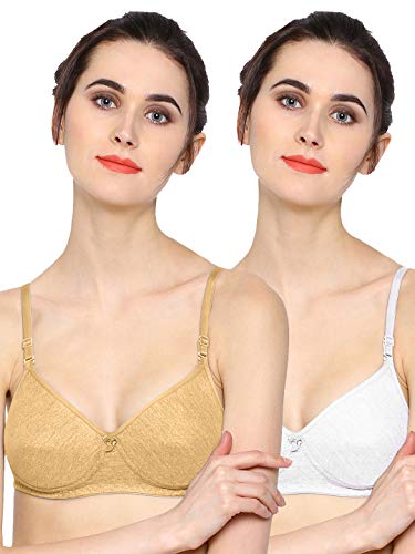 Image of SONARI 0015 Women's Light Padded Cotton Bra | Wire-Free, Medium Coverage, Sewn-in Bump for Natural Lift