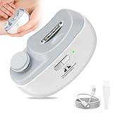Electric Nail Clipper 2 in 1, Baby Nail Trimmer Electric, Baby Automatic Nail File with Polishing, LED Lights, Nail Chip Storage, USB Charging, 2 Speed Levels for Babies and Adults (White)