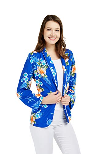 Image of Matchable Family Hawaiian Luau Men Women Girl Boy Clothes in Hibiscus Blue