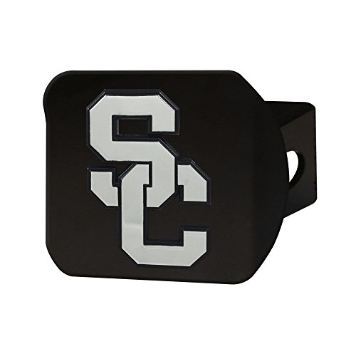 University Of Southern California Usc Trojans Black Metal Hitch Cover With 3Dchrome Team Logo By Fanmats - Round Molded Design – Easy Installation On Truck, Suv, Car - Ideal Gift For Die Hard Ncaa Fan #TOP14