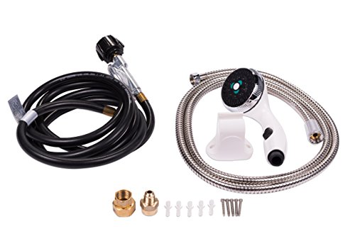 Eccotemp L5 Portable Outdoor Tankless Water Heater w/EccoFlo Diaphragm 12V Pump and Strainer