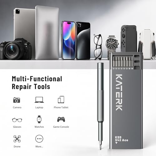 KATERK 42-in-1 Precision Screwdriver Set, Small Screwdriver Set with Magnetizer/Demagnetizer, Mini Repair Tool Kit for Phone, Computer, Watch, Laptop, Ring Doorbell, Eyeglass, Electronic — view 6