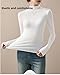 ZERAOKE Women’S Long Sleeve Fitted Turtleneck Base Layer Top,Slim Stretchy Casual Long Sleeve Shirt for Fall Winter-Black-M