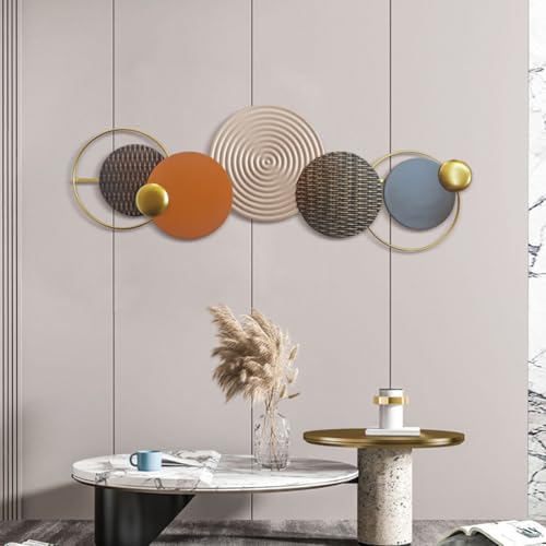 Art moderne et créatif de cercle géométrique en métal doré - 7