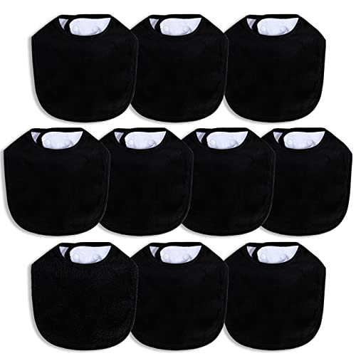 Hakochia Halstuch Baby & Sabberlätzchen Set, 10 Stück, 4-lagig Superweich Saugstark Wasserdicht, Verstellbare Druckknöpfe, Unisex für Neugeborene & Säuglinge bis 12 Monate, Ideal für Zahnung & Füttern