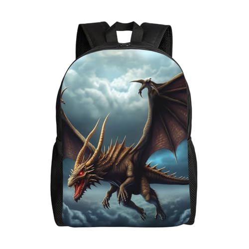 QSMJKLD Mochila Flying Dragon para laptop para mulheres e homens, mochila para computador, leve, casual, mochila para o dia 40,6 cm