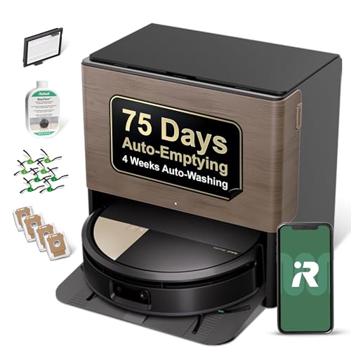 iRobot Roomba Max 707 Combo Robot Vacuum & Mop,175x More Suction, Extending Self-Cleaning Roller Mop, Multifunction Dock, 75 Day Self-Emptying, Hot Wash/Dry, AI Obstacle Avoidance, Ideal for Pet Hair by iRobot - Used condition - CA$1145.39