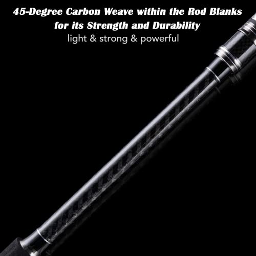 Goture 2 Piece Jigging Spinning Rod Saltwater, Casting Slow Pitch Jigging Baitcasting Rod, Saltwater/Freshwater Medium/Medium Light/Medium Heavy Fishing Pole For Salmon, Trout, Bass, Stripped Bass #TOP4