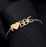 I Love BBC Ankle Bracelet - Gold Plated Stainless Steel I Love BBC Anklet - I Heart BBC Anklet (Gold)