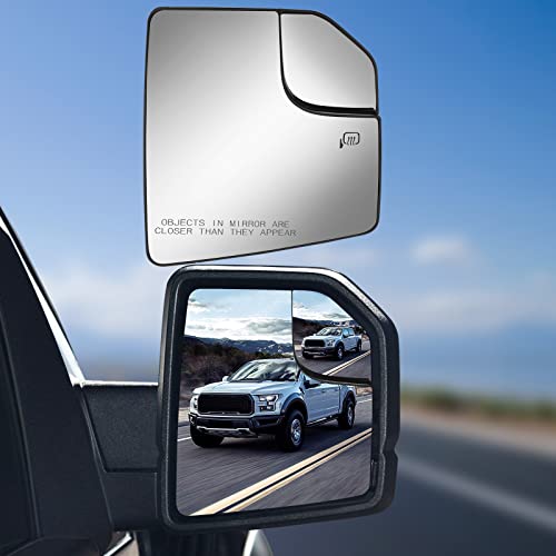 KanSmart 2015-2020 For Ford F150 Passenger Side Mirror Glass Heated Convex