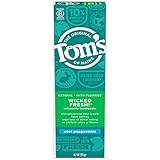 Tom's of Maine Natural Wicked Fresh Fluoride Toothpaste Cool Peppermint 4.70 oz (Pack of 4)4