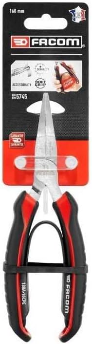 Facom SC.188 Flat-Nosed Pliers 160 mm Rouge et Noir