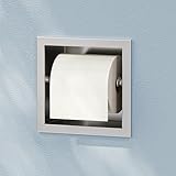 Neodrain Recessed Toilet Paper Holder, Brushed Toilet Paper Holder Built-in, Stainless Steel Recessed Tissue Paper Roll Holder, in Wall
