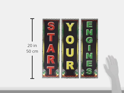 Beistle Racing Cutouts (3/Pkg), Multicolor, One Size Fits Most (54189) #TOP6