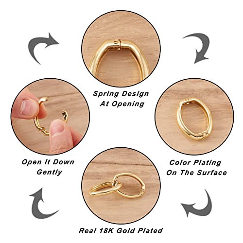 Cierres acortadores de collares oro 18k con conector twister ovalado para bisutería 5