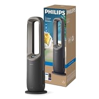 Philips Air Performer 4in1: Luftreiniger, Heizlüfter, Ventilator & Luftbefeuchter für 48m² – Entfernt 99,97% Allergene & Pollen, HEPA, Alexa, App, leise, energieeffizient (AMF970/10) – Ansicht 1