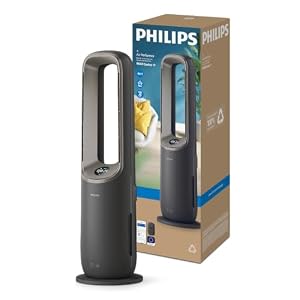 Philips Air Performer 4in1: Luftreiniger, Heizlüfter, Ventilator & Luftbefeuchter für 48m² – Entfernt 99, 97% Allergene & Pollen, HEPA, Alexa, App, leise, energieeffizient (AMF970/10)