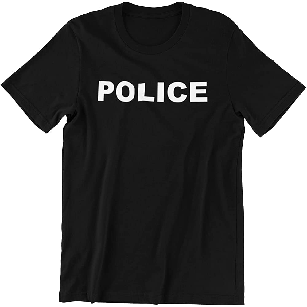 Draught HANDE Police Tshirt - Mens Funny T-Shirt - Party Gift Security Guard Present Men Black