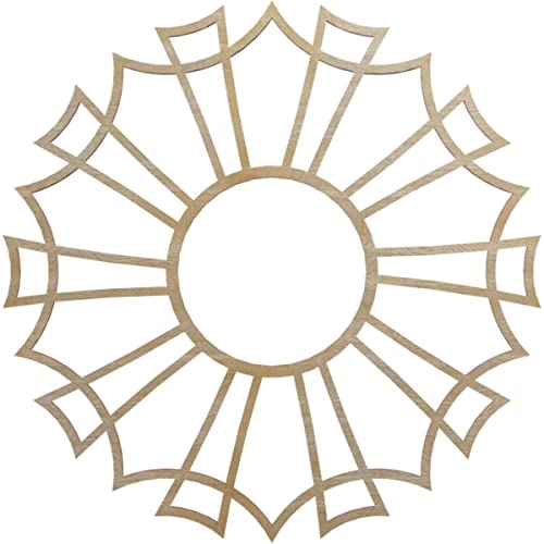 Image of Ekena Millwork 18 inchOD x 6 3 /8 inchID x 1 /4 inchT Augustus Wood Fretwork Pierced Ceiling Medallion, Birch