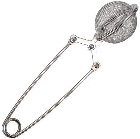 Stainless Steel Tea Infuser Strainer Spoon Tea Filter Clip, Teapot Filters Tea Interval Diffuser for Coffee Beans, Loose Leaf, Spices, Seasonings for Home or Office (Silver) (Pack of 1)
