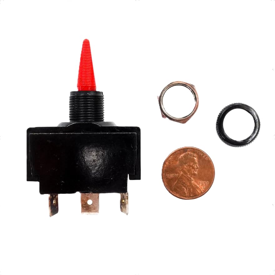3-Position Red Toggle Switch Compatible with for MotorGuide Foot Pedal | Controls Momentary Continuous High Bypass or 12V Off 24V | Replaces 8M3003621 MFP15305T