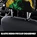 TZBVTAU 2 Pcs Jamaica Flag Headrest Covers,Cute Funny Car Headrest Protector Seat Cover Accessories Universal Fit for Cars Truck SUV Van