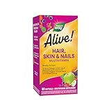 Nature's Way Alive! Hair, Skin & Nails Multivitamin with Biotin and Collagen, 60 Softgels
