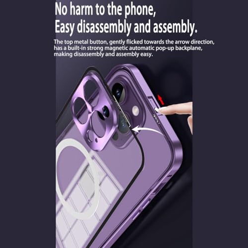 Étui en acrylique transparent iPhone 14 Plus coque verre d'objectif